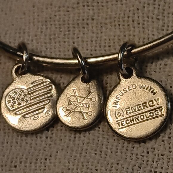 Alex and Ani lot of 9 bangle bracelets silver & brass tones + 1 Footnotes - Picture 13 of 16